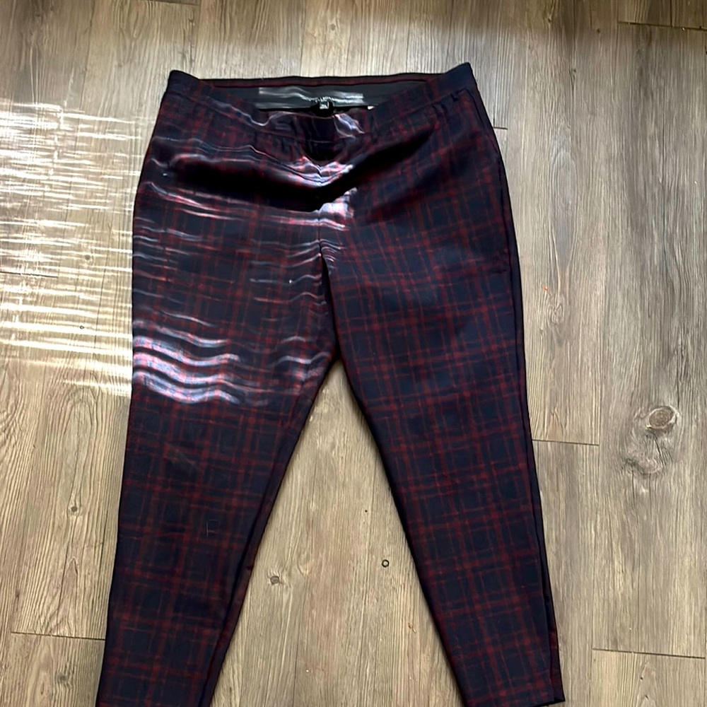 Talbots Red and Blue Plaid Pants